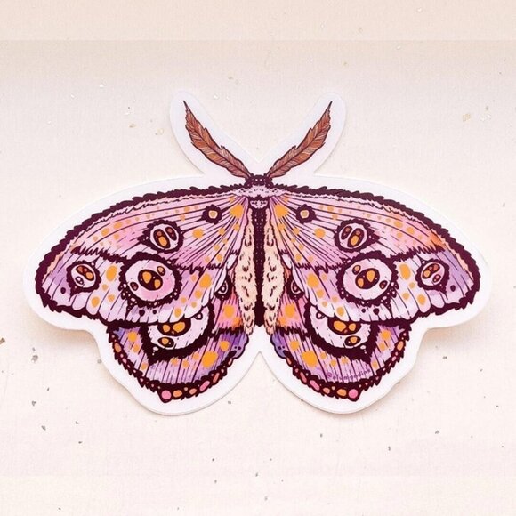 3 for $15 -‎ NEW Fantasy Moth Sticker - Clear Vinyl - Picture 1 of 6